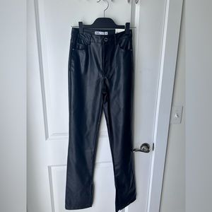 Faux leather pants